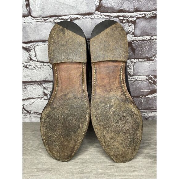 Vtg Royal Tweed Burgundy Leather Tassel Loafers Dress Shoes Men’s Sz 10M US/43EU - Picture 7 of 16